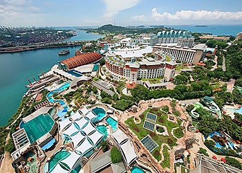シンガポール不動産コラム・セントーサ島上空からの写真